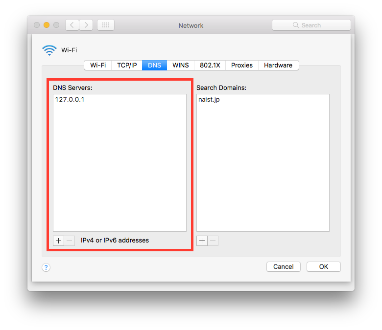 DNS setting