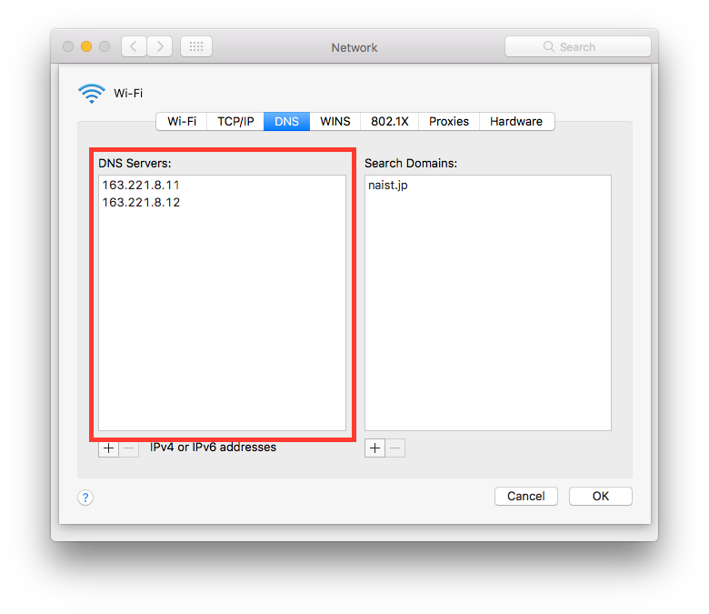 Clean up Wi-Fi DNS setting